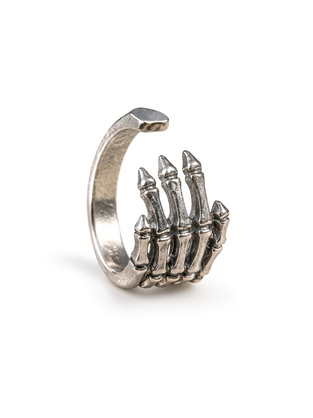 Brand New Skeleton Hand Ear Cuff Silver Gothic No Pierce Helix